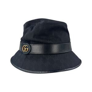 Gucci Monogram Black Bucket Hat
